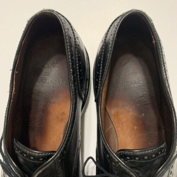 Allen Edmonds Sanford Oxfords Cap Toe Black Leather Men's Dress Shoes Size 9.5 D - Picture 11 of 12